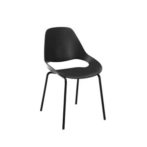 HOUE FALK Chair SH: 45,5 cm - Black/Steel