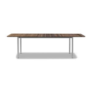 Fredericia 6632 Plan Table Extendable 100x260 cm - Røget Eg/Børstet Stål