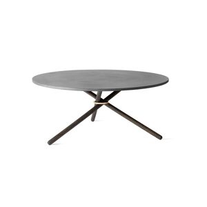Eberhart Furniture Edda Coffee Table Ø: 105 cm - Dark Concrete/Dark Oak
