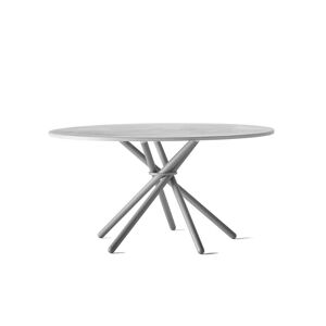 Eberhart Furniture Hector Dining Table Ø: 140 cm - Light Concrete/Light Grey Metal