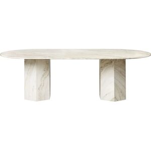 GUBI Epic Dining Table Elliptical 240x120 cm - Travertine/Neutral White