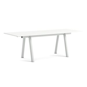 HAY Boa Table 1100 280x110x95 cm - Metallic Grey/White Laminate