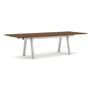 HAY Boa Table 1100 280x110x75 cm - Metallic Grey/Walnut Lacquered Veneer