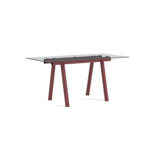 HAY Boa Table 1100 280x110x105 cm - Barn Red/Clear Glass