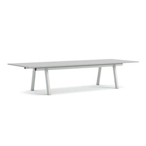 HAY Boa Table 1100 350x110x75 cm - Metallic Grey/Grey Linoleum