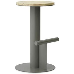 Normann Copenhagen Pole Barstol H: 65 cm - Grå Stål/Fyrretræ