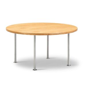 Fredericia Wegner Ox Table Ø: 80 cm H: 41 cm - Stål/Olieret Eg