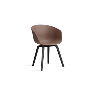 Hay AAC 22 About A Chair SH: 46 cm - Black Lacquered Oak Veneer/Soft Brick