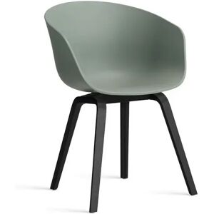 HAY AAC 22 About A Chair SH: 46 cm - Black Lacquered Oak Veneer/Fall Green