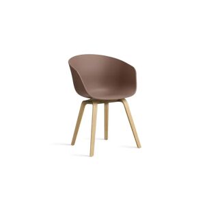 HAY AAC 22 About A Chair SH: 46 cm - Lacquered Oak Veneer/Soft Brick