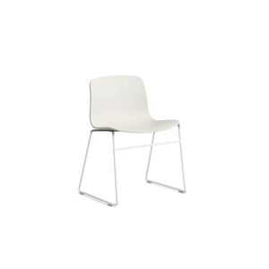 HAY AAC 08 About A Chair SH: 46 cm - White Powder Coated Steel/Melange Cream