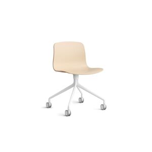 Hay AAC 14 About A Chair SH: 46 cm - White Powder Coated Aluminium/Pale Peach