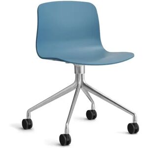 HAY AAC 14 About A Chair SH: 46 cm - Polished Aluminium/Azure Blue