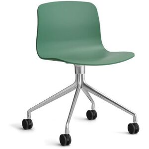 Hay AAC 14 About A Chair SH: 46 cm - Polished Aluminium/Teal Green