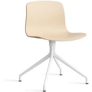 HAY AAC 10 About A Chair SH: 46 cm - White Powder Coated Aluminium/Pale Peach