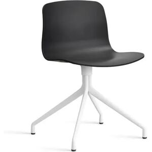 Hay AAC 10 About A Chair SH: 46 cm - White Powder Coated Aluminium/Black