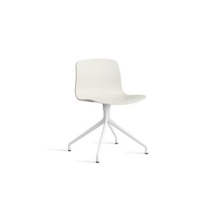 Hay AAC 10 About A Chair SH: 46 cm - White Powder Coated Aluminium/Melange Cream