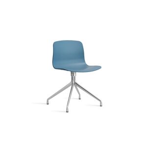 Hay AAC 10 About A Chair SH: 46 cm - Polished Aluminium/Azure Blue