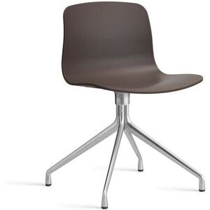 HAY AAC 10 About A Chair SH: 46 cm - Polished Aluminium/Raisin