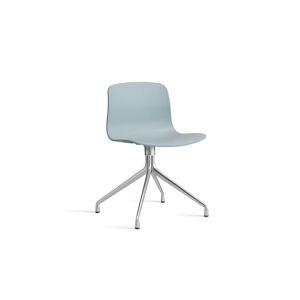 HAY AAC 10 About A Chair SH: 46 cm - Polished Aluminium/Dusty Blue