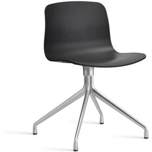 Hay AAC 10 About A Chair SH: 46 cm - Polished Aluminium/Black