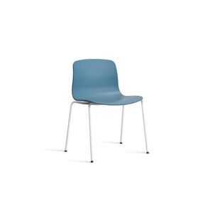HAY AAC 16 About A Chair SH: 46 cm - White Powder Coated Steel/Azure Blue