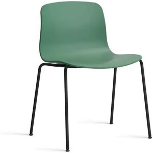 HAY AAC 16 About A Chair SH: 46 cm - Black Powder Coated Steel/Teal Green