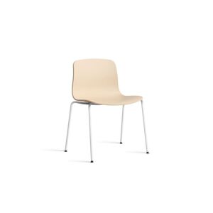 HAY AAC 16 About A Chair SH: 46 cm - White Powder Coated Steel/Pale Peach