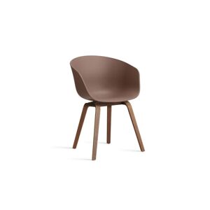 Hay AAC 22 About A Chair SH: 46 cm - Lacquered Solid Walnut/Soft Brick