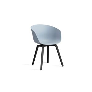 HAY AAC 22 About A Chair SH: 46 cm - Black Lacquered Oak Veneer/Slate Blue