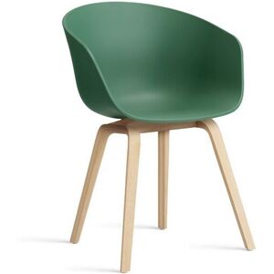 HAY AAC 22 About A Chair SH: 46 cm - Soaped Oak Veneer/Teal Green