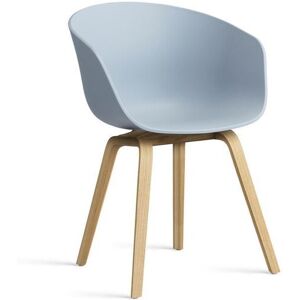 HAY AAC 22 About A Chair SH: 46 cm - Lacquered Oak Veneer/Slate Blue