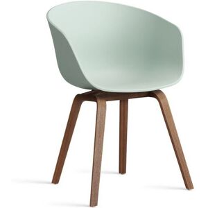 HAY AAC 22 About A Chair SH: 46 cm - Lacquered Solid Walnut/Dusty Mint