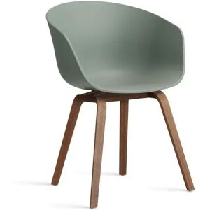 HAY AAC 22 About A Chair SH: 46 cm - Lacquered Solid Walnut/Fall Green