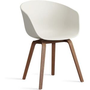 HAY AAC 22 About A Chair SH: 46 cm - Lacquered Solid Walnut/Melange Cream