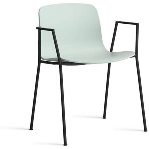 HAY AAC 18 About A Chair SH: 46 cm - Black Powder Coated Steel/Dusty Mint