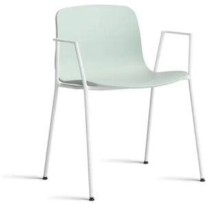 HAY AAC 18 About A Chair SH: 46 cm - White Powder Coated Steel/Dusty Mint