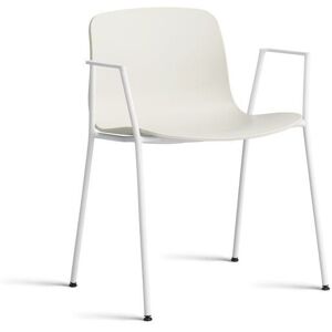 Hay AAC 18 About A Chair SH: 46 cm - White Powder Coated Steel/Melange Cream