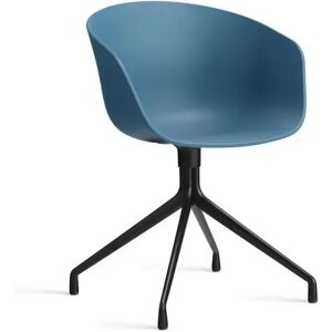 Hay AAC 20 About A Chair SH: 46 cm - Black Powder Coated Aluminium/Azure Blue