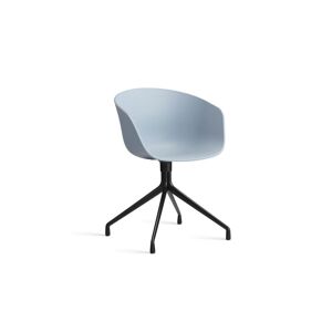 HAY AAC 20 About A Chair SH: 46 cm - Black Powder Coated Aluminium/Slate Blue