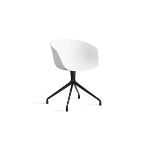 HAY AAC 20 About A Chair SH: 46 cm - Black Powder Coated Aluminium/White