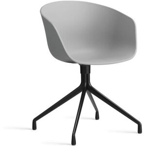 HAY AAC 20 About A Chair SH: 46 cm - Black Powder Coated Aluminium/Concrete