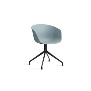 HAY AAC 20 About A Chair SH: 46 cm - Black Powder Coated Aluminium/Dusty Blue