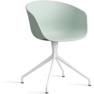 HAY AAC 20 About A Chair SH: 46 cm - White Powder Coated Aluminium/Dusty Mint