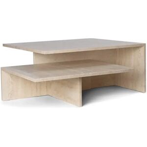 Ferm Living Distinct Grande Duo Sofabord 133x70 cm - Travertine