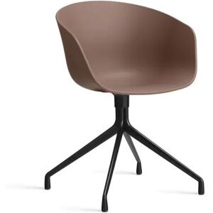 HAY AAC 20 About A Chair SH: 46 cm - Black Powder Coated Aluminium/Soft Brick