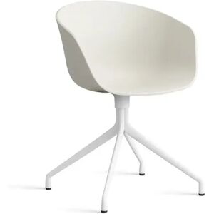 Hay AAC 20 About A Chair SH: 46 cm - White Powder Coated Aluminium/Melange Cream