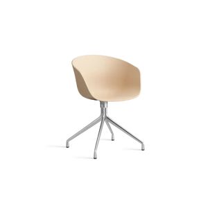 Hay AAC 20 About A Chair SH: 46 cm - Polished Aluminium/Pale Peach