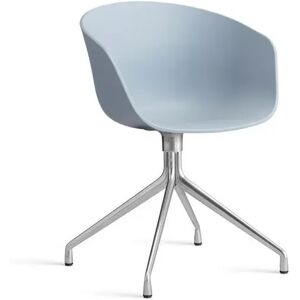 Hay AAC 20 About A Chair SH: 46 cm - Polished Aluminium/Slate Blue