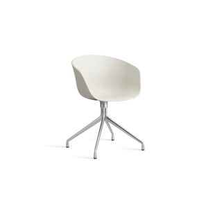 HAY AAC 20 About A Chair SH: 46 cm - Polished Aluminium/Melange Cream